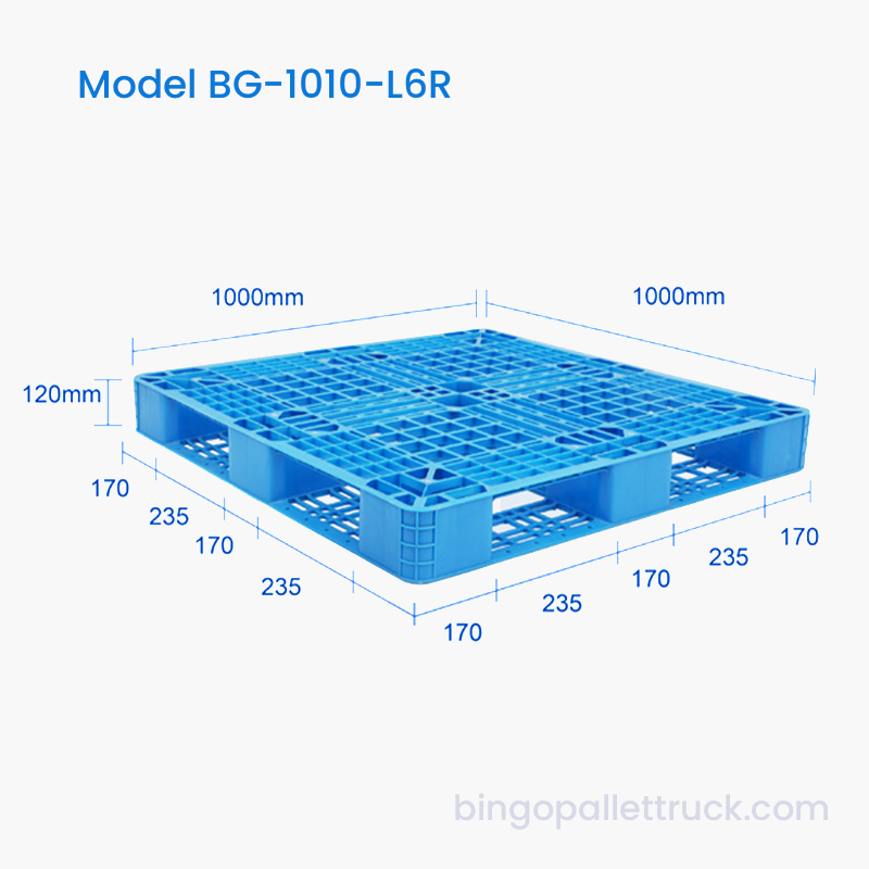 1000x1000mm ستة عداء البلاستيك البليت سعر المصنع للمستودع
