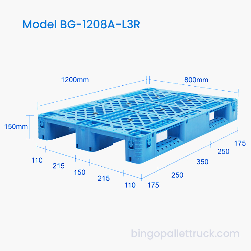 1200 × 800 مم لوح تحميل بلاستيكي خفيف الوزن 3 عداء