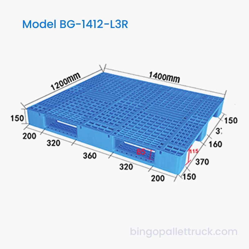 منصة تحميل خفيفة مقاس 1400 × 1200 مم مع قدرة ديناميكية للتوزيع تبلغ 1000 كجم