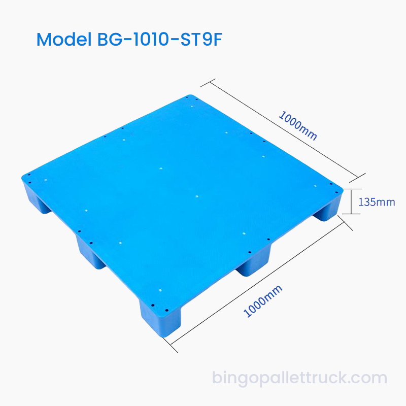 1000x1000mm منصة مسطحة ذات 9 أرجل من البلاستيك HDPE