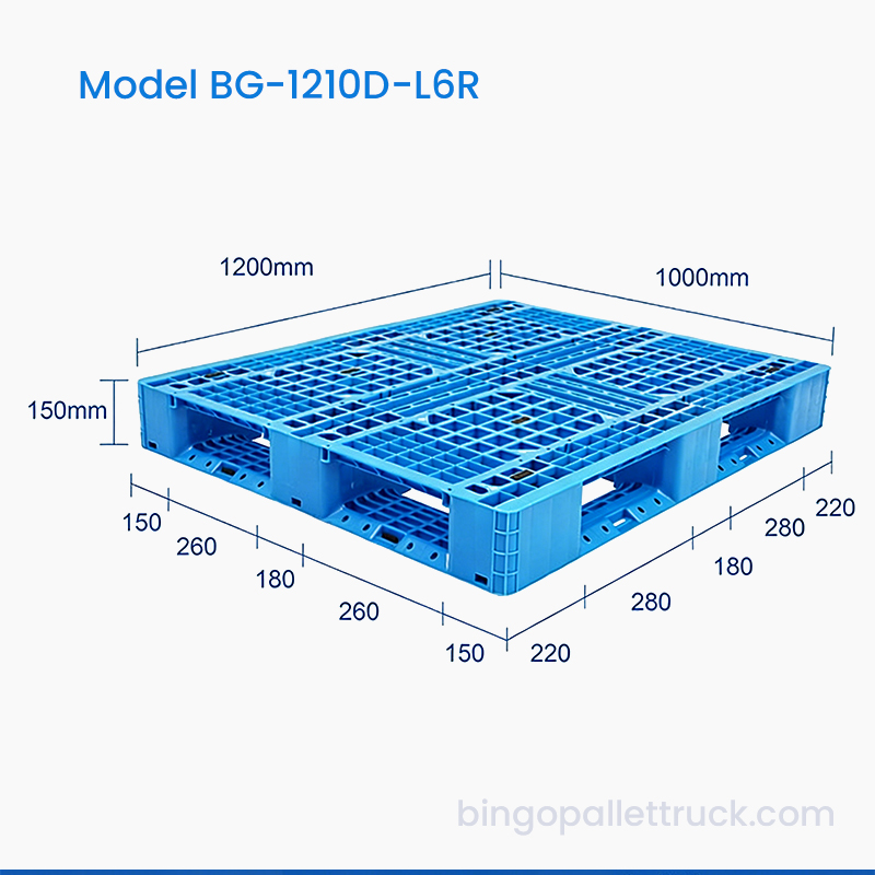 1200x1000mm ستة عداء البليت البلاستيكية الخفيفة للمستودع