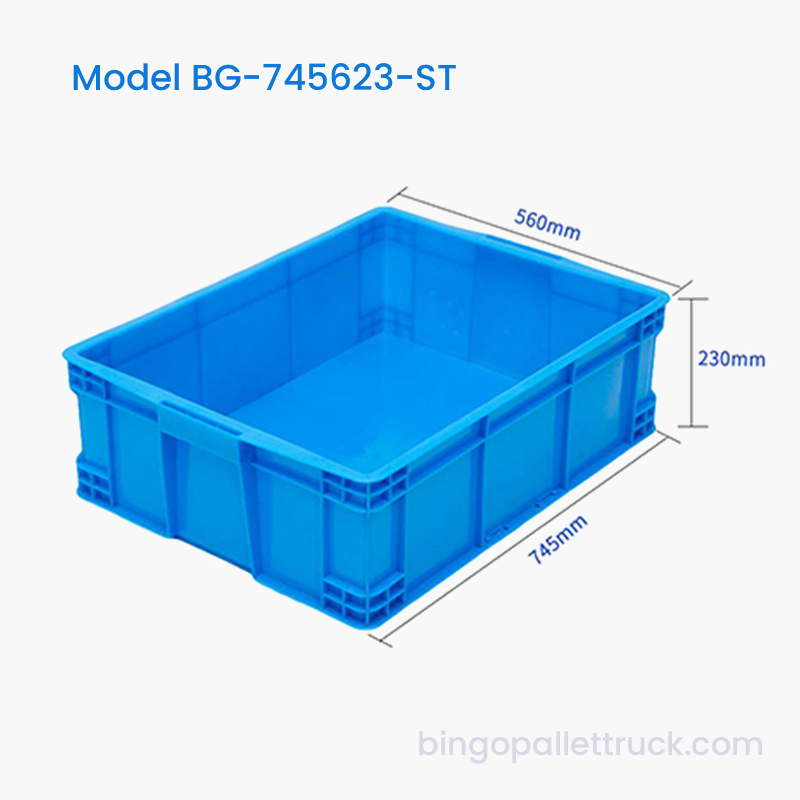 صندوق حمل بلاستيكي قابل للتكديس 77L HDPE لأجزاء الورشة