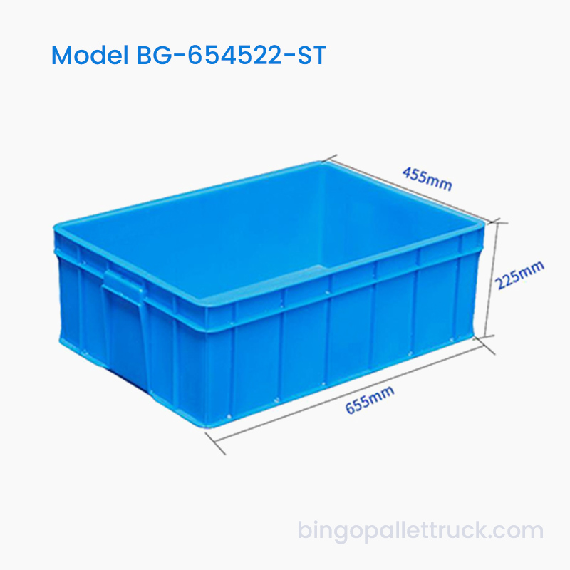 صندوق حمل بلاستيكي قابل للتكديس سعة 56 لتر HDPE للخدمات اللوجستية الغذائية