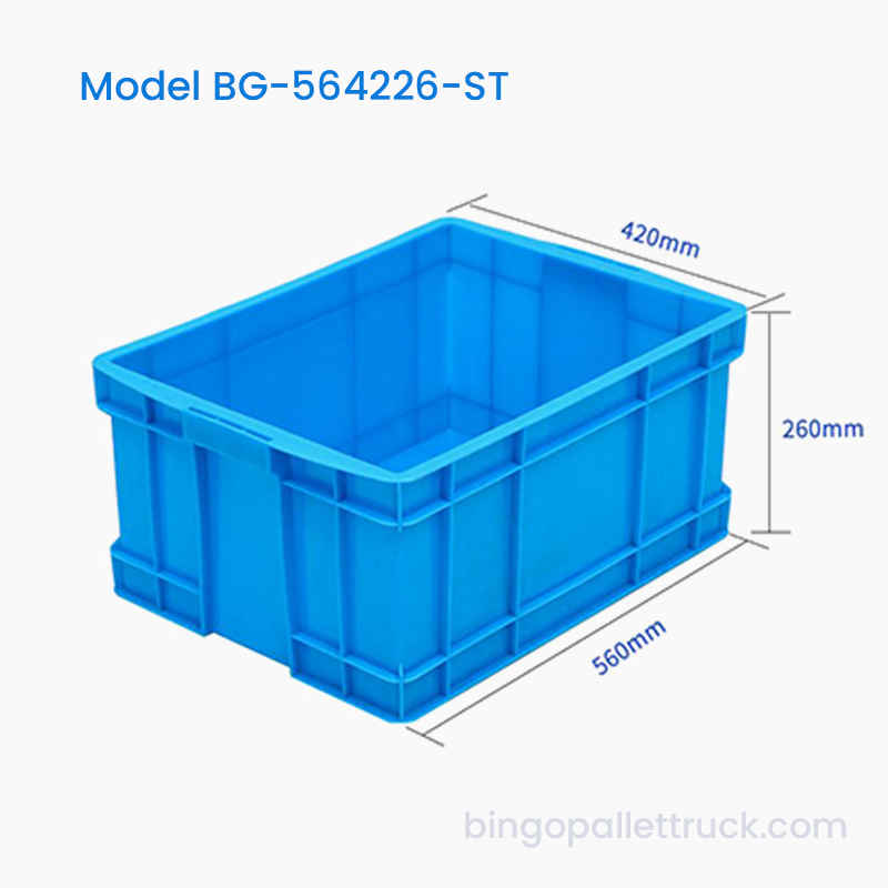 صندوق حمل بلاستيكي قابل للتكديس سعة 47 لترًا حاوية لوجستية HDPE
