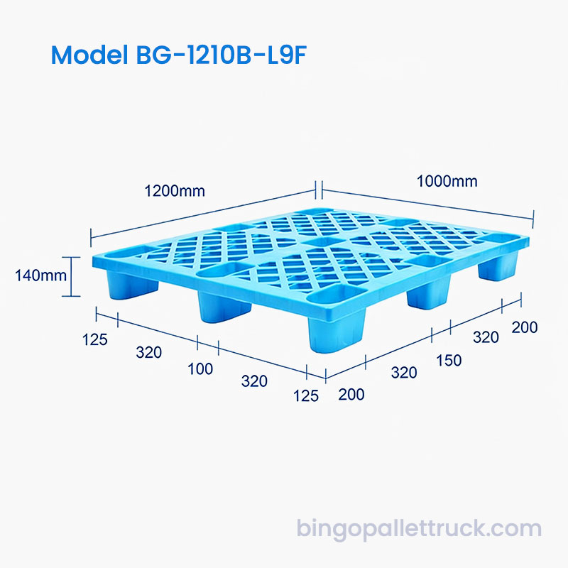 1200x1000mm لوح تحميل بلاستيكي خفيف الوزن 9 أقدام لتخزين التجزئة