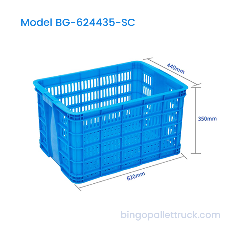صندوق تخزين صناعي سميك للغاية وقابل للتكديس سعة 77 لترًا HDPE للمستودع