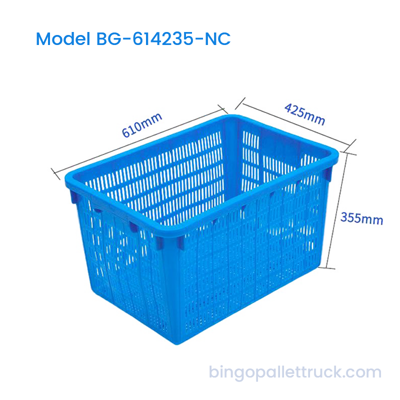 سلة لوجستية من البلاستيك HDPE سعة 65 لترًا للخضروات