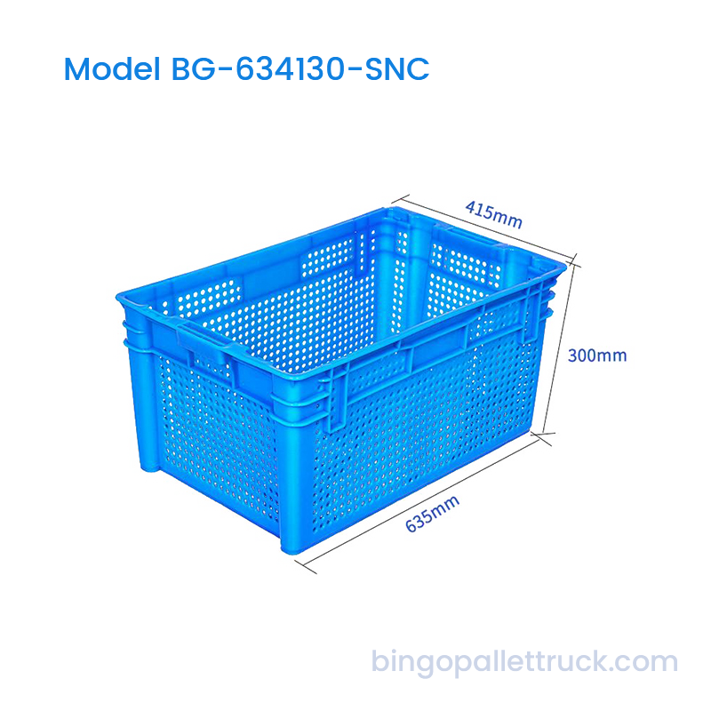 صندوق تعشيش HDPE قابل للتكديس سعة 64 لترًا للفواكه والخضروات